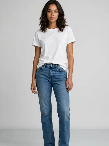 AI clothing photo on a model, full body