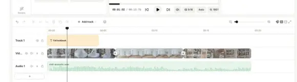 The video editor timeline