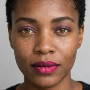 Berry makeup look