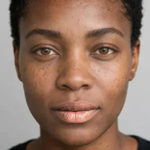 Faux freckles makeup look
