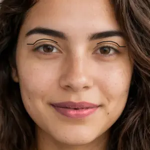 Floating liner makeup look