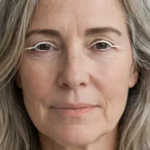 White graphic makeup look